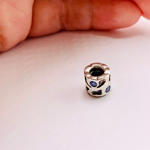 EUC Pandora 790336CZB Sterling Silver Blue Pond Bead w/ Blue Zirconia - Retired - Picture 6 of 10